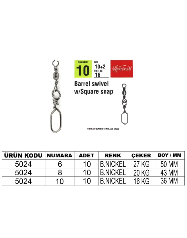 Kaptan Balık ve Av Malzemeleri San. Tic. Ltd. Şti