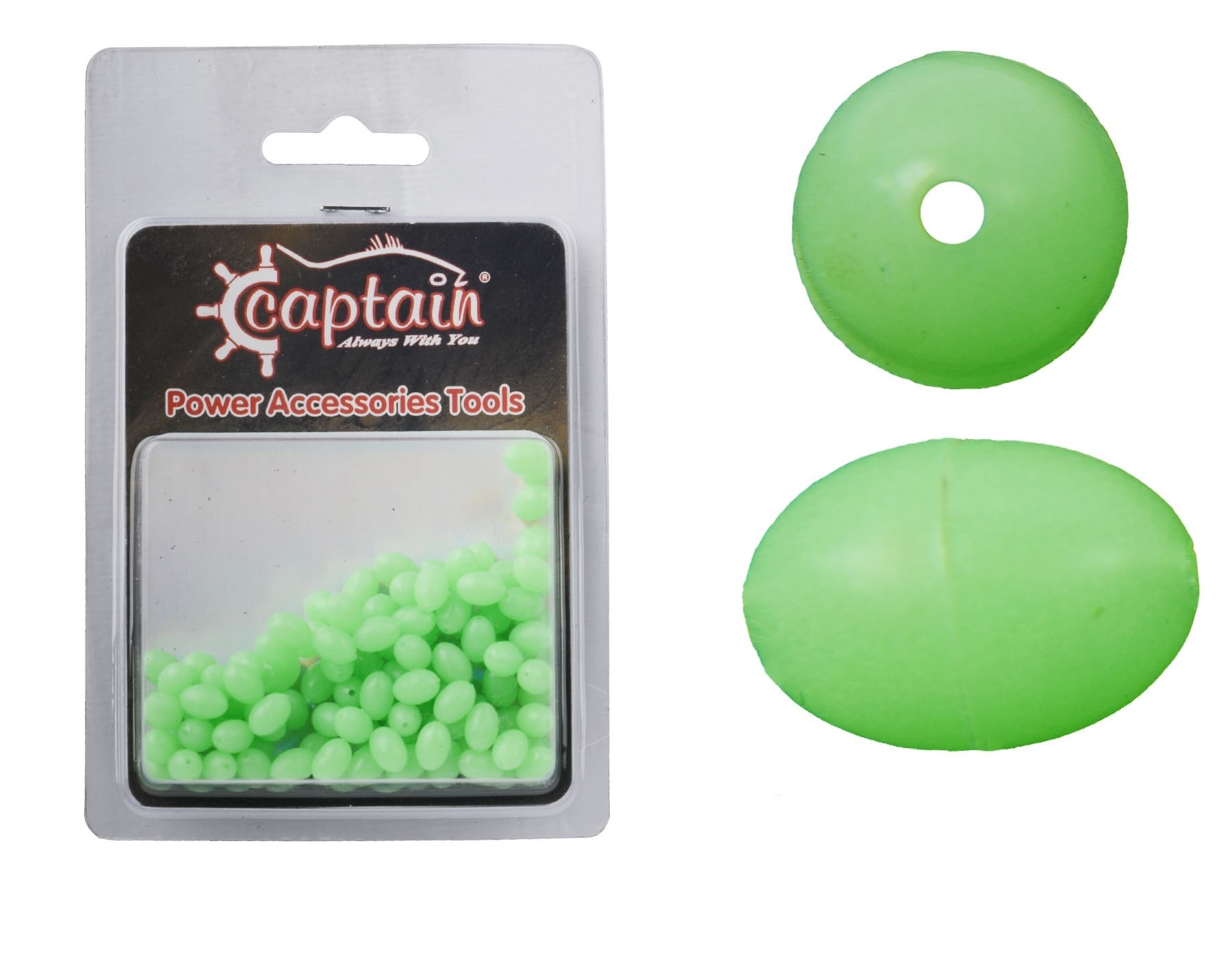 Captain  Glow Boncuk Oval Çapari ve Takım Boncuğu 100'lü Paket