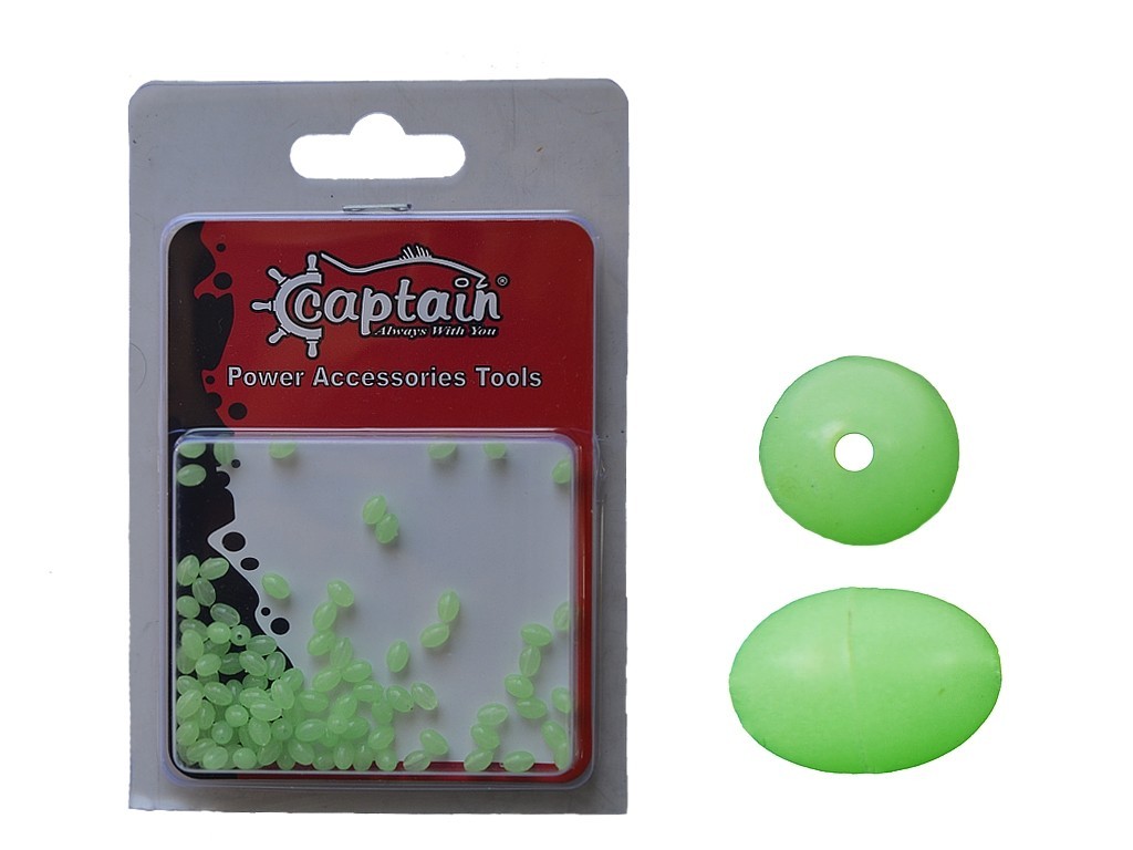 Captain  Glow Boncuk Oval Çapari ve Takım Boncuğu 100'lü Paket