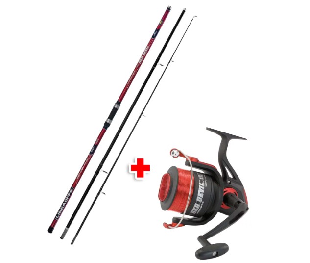 Lineaeffe 2015391 Red Devil Combo SET 420cm 120-250gr Atar FD 8000 Makine 3 BB