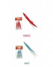 Captain 3580 Octopus Glitter 8cm Sübye 3'lü Paket Suni Yem