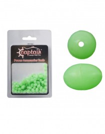 Captain  Glow Boncuk Oval Çapari ve Takım Boncuğu 100'lü Paket