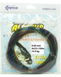 Captain Alpinus Poşet Misina 4x25 Bağlantılı 100mt Ebruli