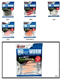 Captain 3518 Mad Bite Earth Worm 4 cm Aromalı LRF Silikon Yem 8'li Set