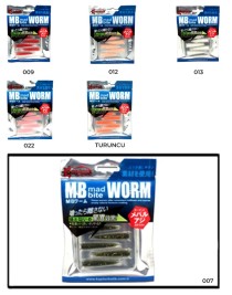 Captain 3518 Mad Bite Earth Worm 4 cm Aromalı LRF Silikon Yem 8'li Set