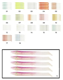 Captain 3598 Elegant 10cm Silikon Zargana 5'li Paket Suni Yem