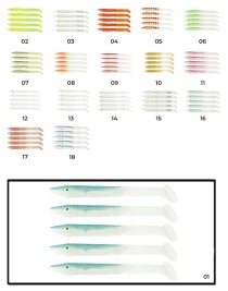 Captain 3598 Elegant 10cm Silikon Zargana 5'li Paket Suni Yem