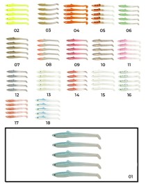 Captain 3596 Elegant 5.5cm Silikon Zargana 5'li Paket Suni Yem