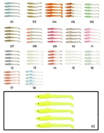 Captain 3596 Elegant 5.5cm Silikon Zargana 5'li Paket Suni Yem