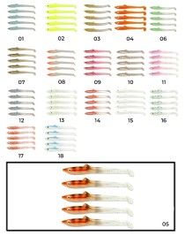 Captain 3596 Elegant 5.5cm Silikon Zargana 5'li Paket Suni Yem