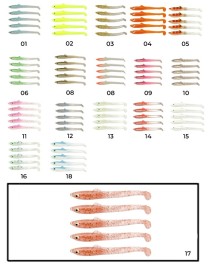 Captain 3596 Elegant 5.5cm Silikon Zargana 5'li Paket Suni Yem