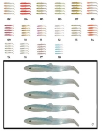 Captain 3595 Elegant 3.5cm Silikon Zargana 5'li Paket Suni Yem