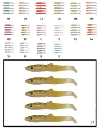 Captain 3595 Elegant 3.5cm Silikon Zargana 5'li Paket Suni Yem