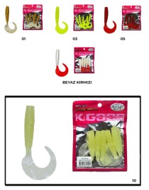 Mutant 3545 Runner Tail 8cm Levrek Silikonu 5'li Paket Suni Yem