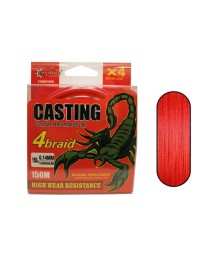 Captain Casting PE 4 Kat Spin İp Misina 150mt Kırmızı