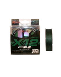 Captain X12 Power PE 12 Örgü Spin İp Misina 150mt Dark Green