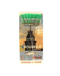 Çinekop Kösteği UV-GLOW Simli Youvella Kartonda 50 İğne 0.25mm Köstek