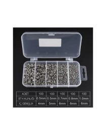 Captain 5164 Kaşık Halkası 500'lü Mix Kutu Nikel