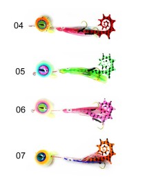 Captain 3644 Cornea UV 3D Eye 100gr Tai Rubber Slider Jig