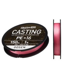 Gosen X16 Casting Answer PE 16 Örgü Spin İpi 150mt Pink