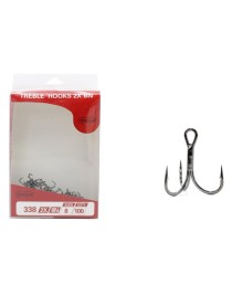 Captain 338 Üçlü İğne Sahte Balık İçin 100'lü Kutu Black Nikel