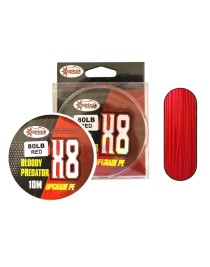 Hook Line 8X Upgrade PE Bloody Predator Jigging Assist İpi 10mt Kırmızı-Pembe