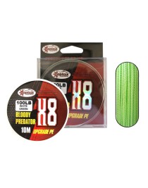 Hook Line 8X Upgrade PE Bloody Predator Jigging Assist İpi 10mt Green-White