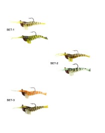 Captain 3048 Magic Shrimp 2li SET 3D Silikon Karides 50mm 3.7gr Suni Yem