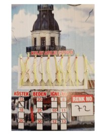 İstavrit Çaparisi UV-GLOW Simli 10 İğneli Kolay Açılan Çapari 0.25mm Beden x 0.15mm Köstek