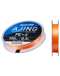 Gosen Answer Ajing PE4 Örgü LRF İpi 150mt Coctail Orange