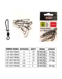 Captain 5027 Kilitli Klips Speed 10'lu Paket Black Nikel