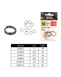 Captain 5140 Kaşık Halkası 10'lu Paket Black Nikel