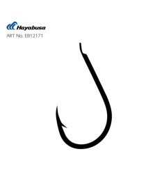 Hayabusa HCHN 121 Kısa Pala Dövme Olta İğnesi 15'li Paket Black Nikel