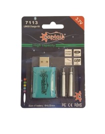 Captain 7113 Fosfor ve Şamandra Pili İçin Pil Şarj Kiti USB li